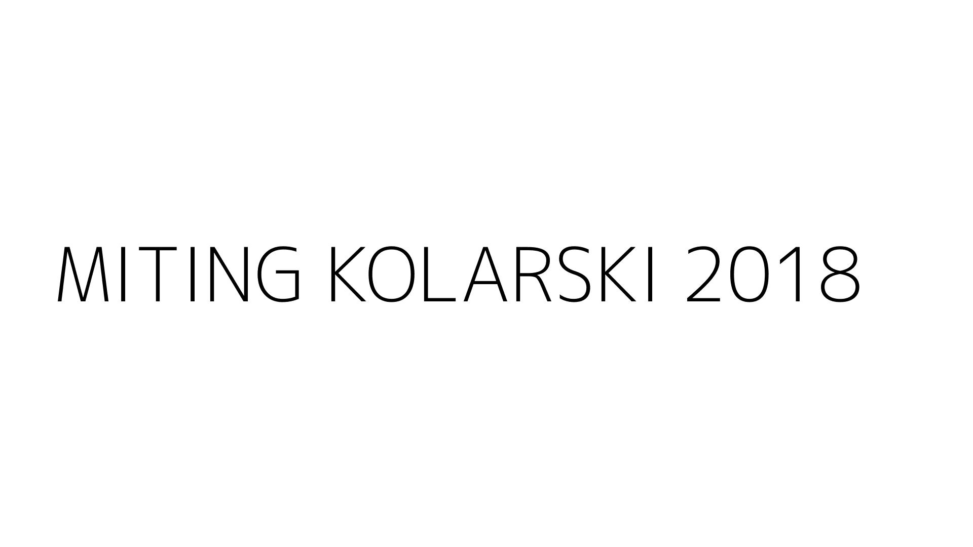 MITING KOLARSKI 2018